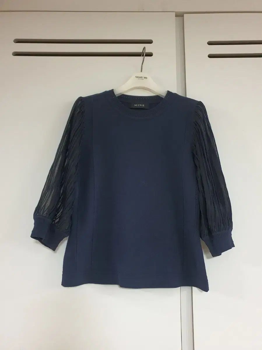 ハンサムマイン シースルー袖 ニット レディース