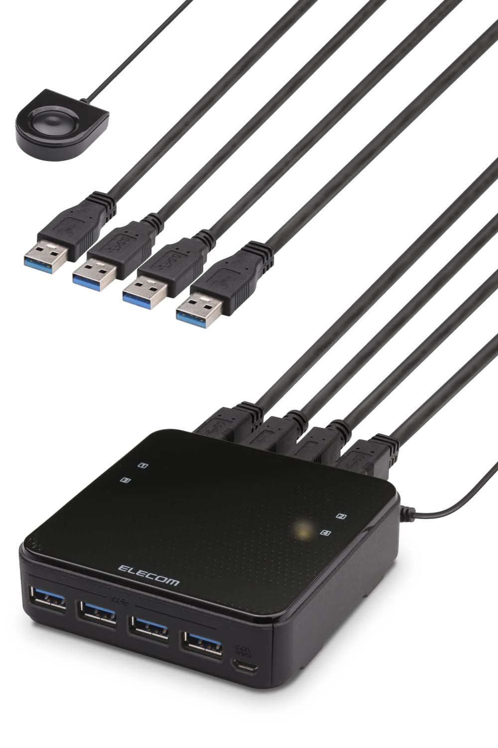 エレコム USB切替器 PC→4ポート USB 3 0→4ポート 手元スイッチ ブラック U SW T 4 PC 4台