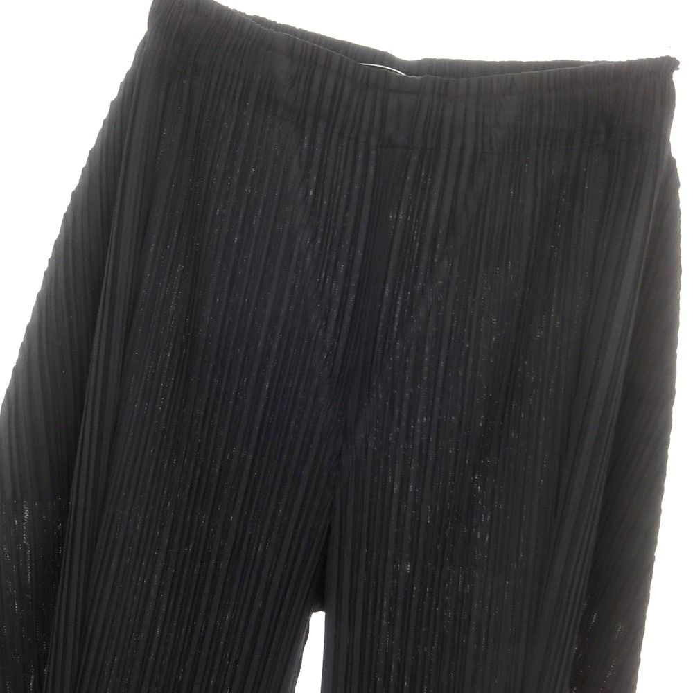 プリーツプリーズ PLEATS PLEASE 秋冬 ポリエステル系 プリーツ イージーパンツ ブラック サイズ表記なし L位 レディース