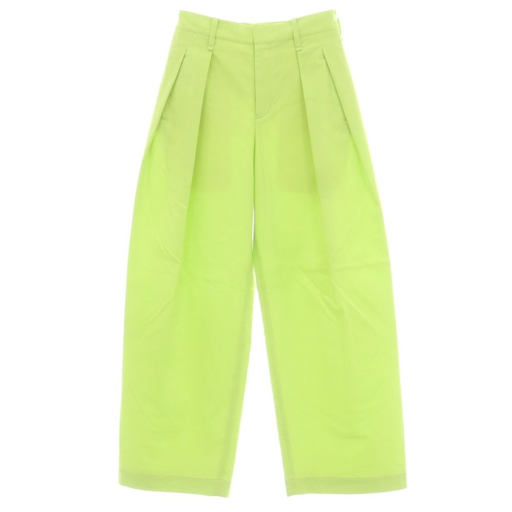 イッセイミヤケ ISSEY MIYAKE 春夏 ポリエステル系 ワイドパンツ ライトグリーン サイズ表記なし L位 レディース