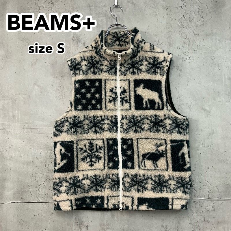 BEAMS+ ビームスプラス フリースベスト S ノルディック柄 BEAMS+ ビームスプラス フリースベスト S ノルディック柄