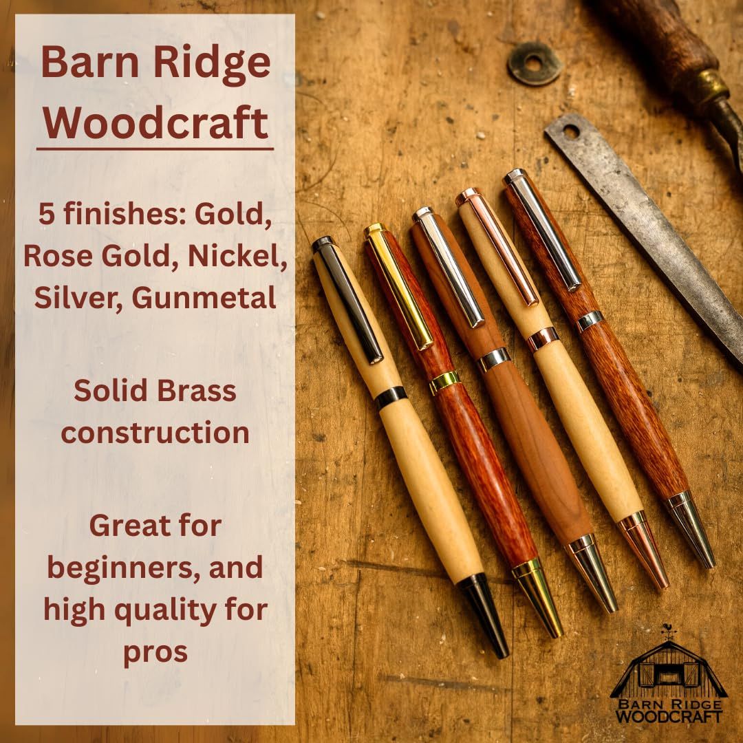 スリムラインペンキット ウッドターニング用 複数の仕上げ 7 mm ツイストペンキット