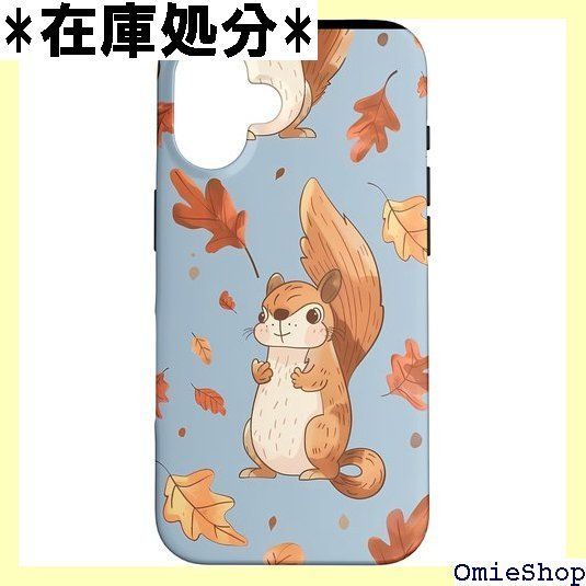 iPhone 16 かわいいリスのアニメパターンデザイン。 スマホケース 1896