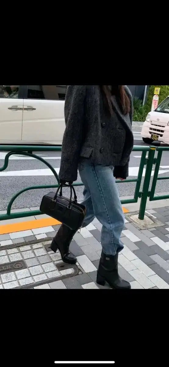 luvmiu チャコール ブークレ ジャケット