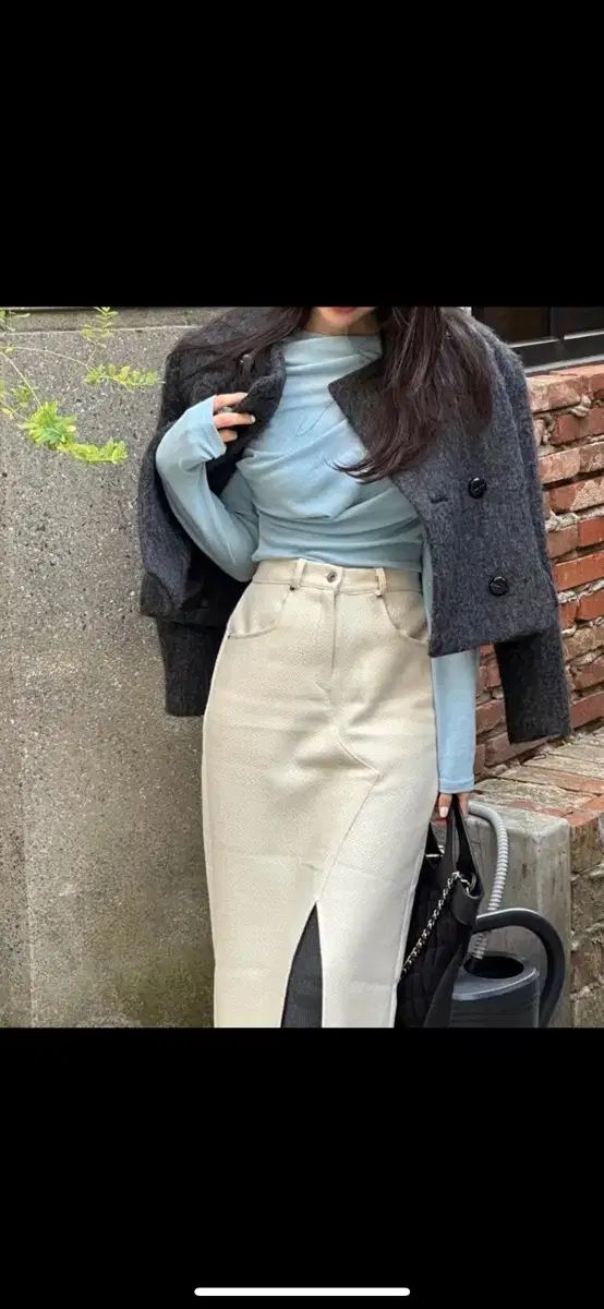 luvmiu チャコール ブークレ ジャケット