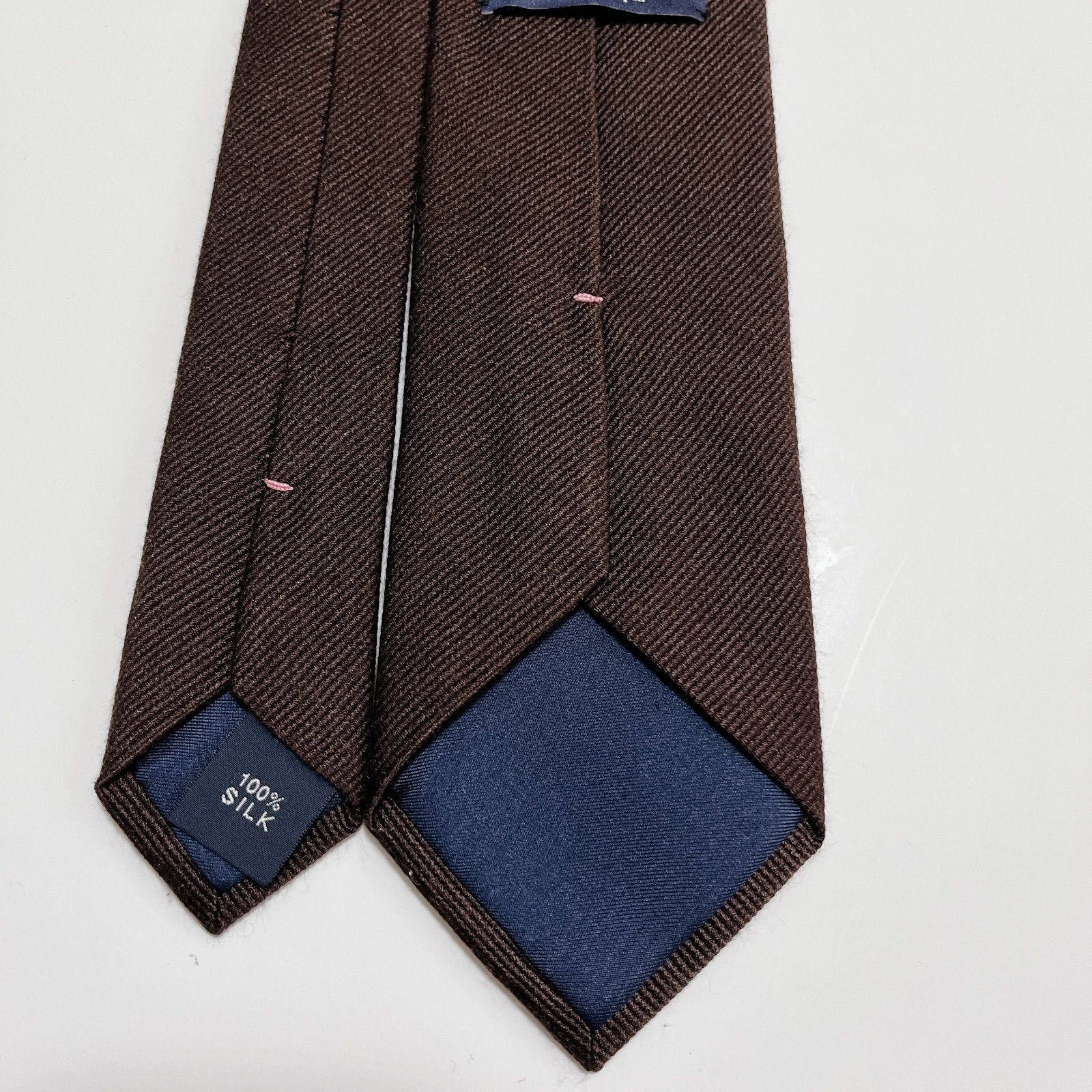 美品 フェアファクス ネクタイ ハイブランド ソリッドタイ 無地 光沢