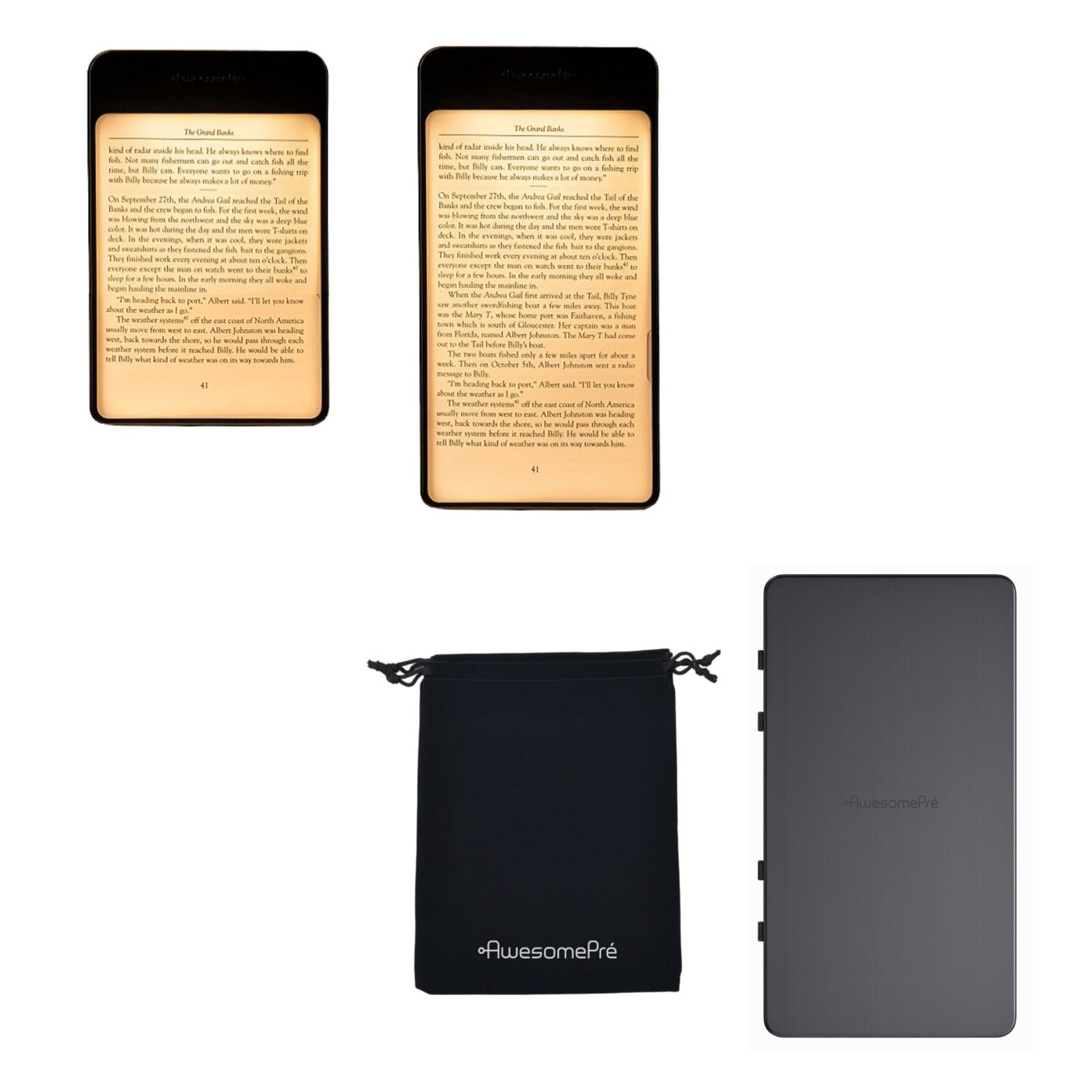 ブックライト セット LED読書ライト ライトエディション Plus ハードケース ポーチ USB充電式 ウォーム クールトーン選択 軽量コードレス 携帯便利 目に優しい book light SET A