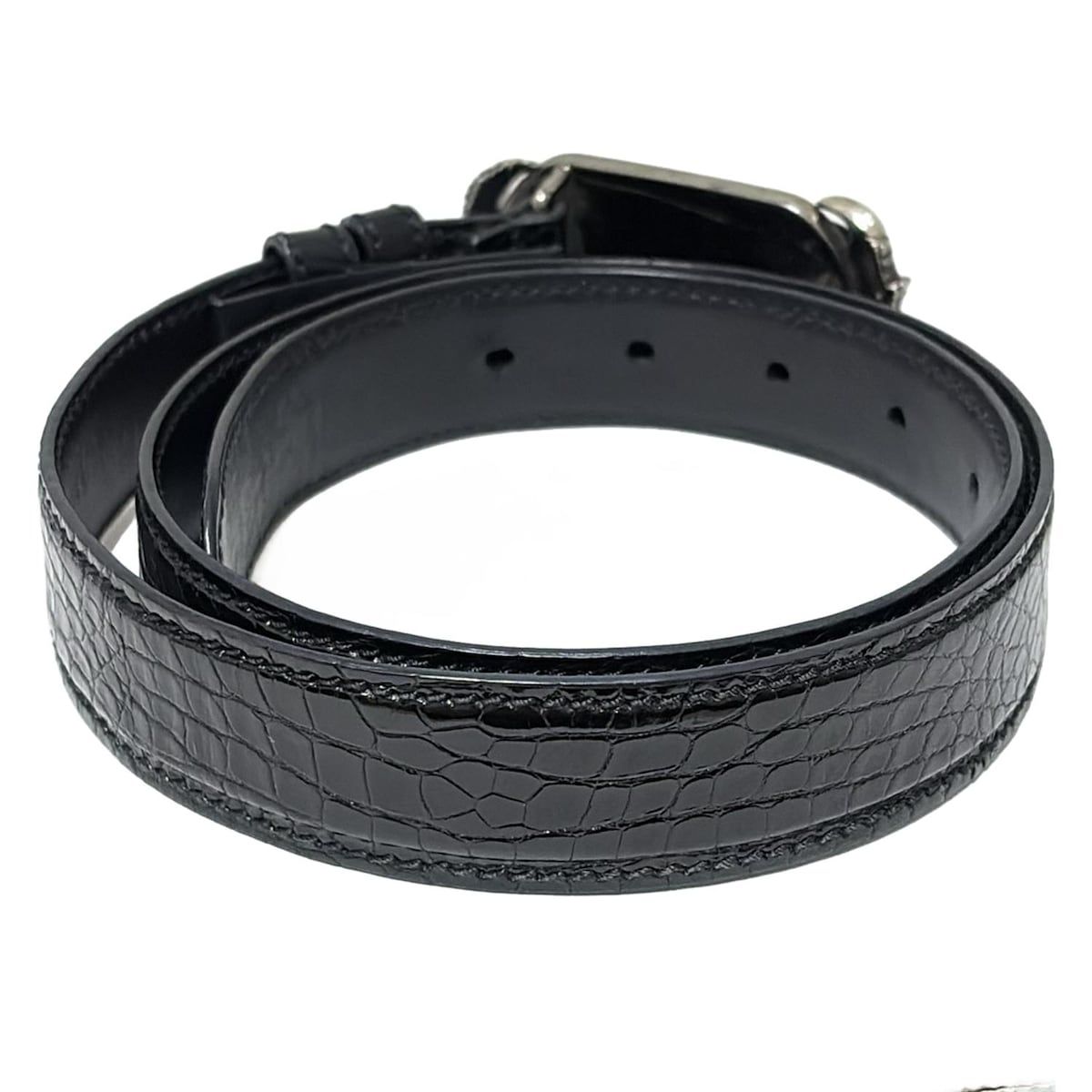 PRADA プラダ ベルト 黒 シルバー