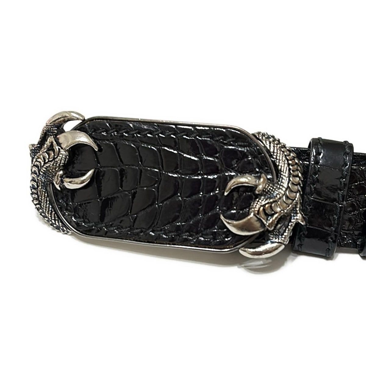  PRADA プラダ ベルト 黒 シルバー ベルト 小物