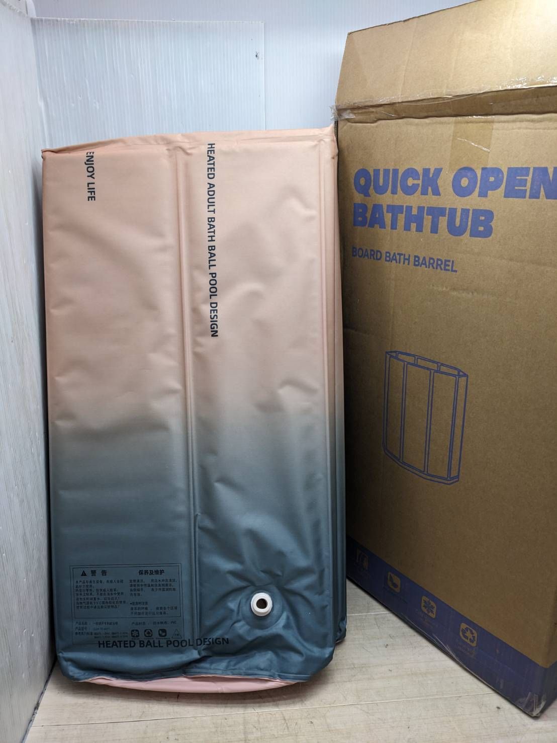 S 99972 ポータブルバスタブ 設置が簡単 ルームスパ お風呂 Φ66 70 cm