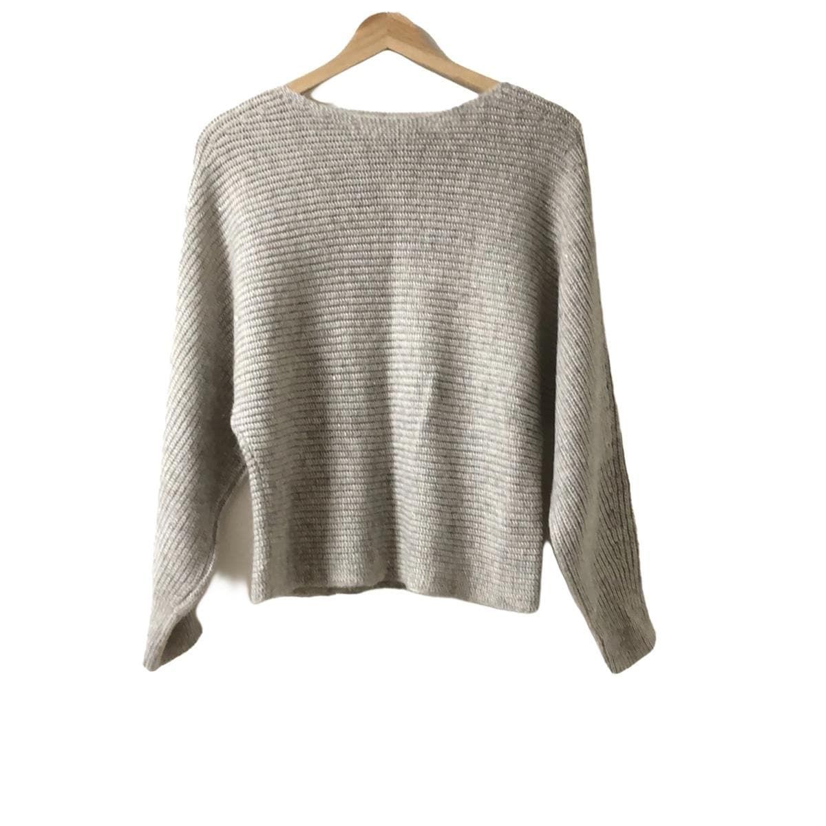 YOSHIE INABA ヨシエイナバ 長袖セーター サイズ9 M レディース アイボリー クルーネック