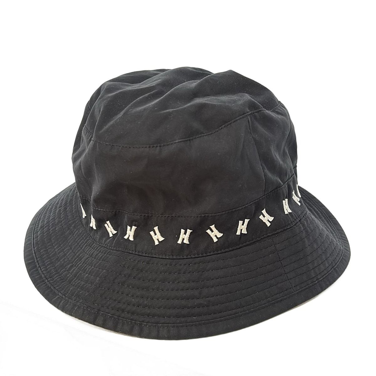 HERMES エルメス ハット 59 - 黒×白 H柄