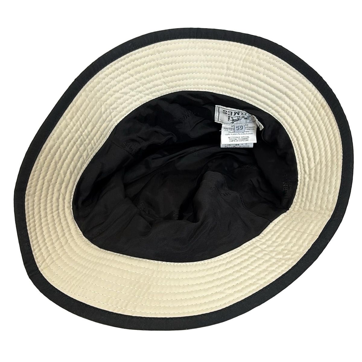 HERMES(エルメス) ハット 59 - 黒×白 H柄 - メルカリ