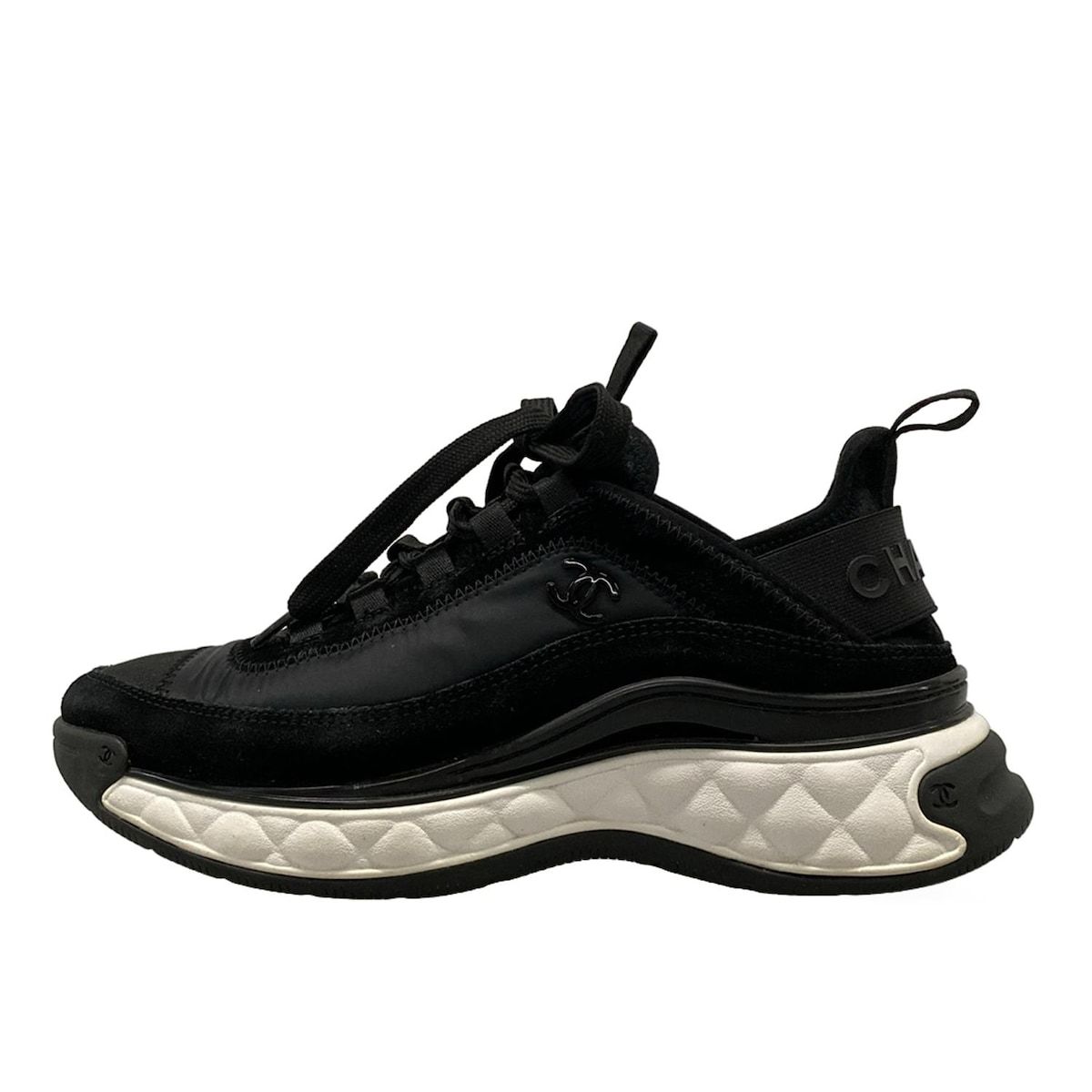 CHANEL(シャネル) スニーカー 37 レディース - G35617 黒 ココマーク