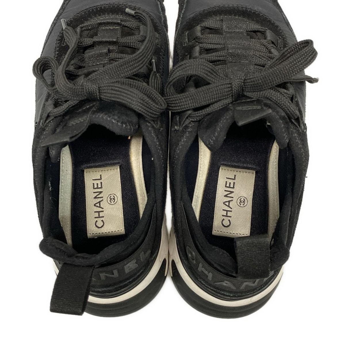 CHANEL(シャネル) スニーカー 37 レディース - G35617 黒 ココマーク