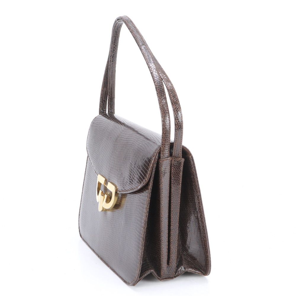 美品 ヴィンテージ グッチ リザード レザー ショルダーバッグ 肩掛け