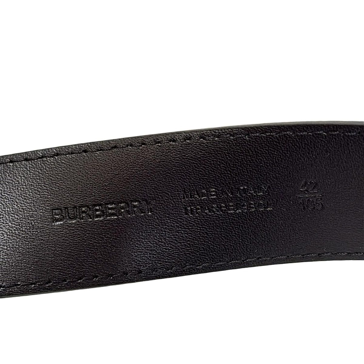  LONDON ENGLAND バーバリーロンドンイングランド ベルト 105 42 8015581 ネイビー 黒 チェック柄 レザー ベルト 小物