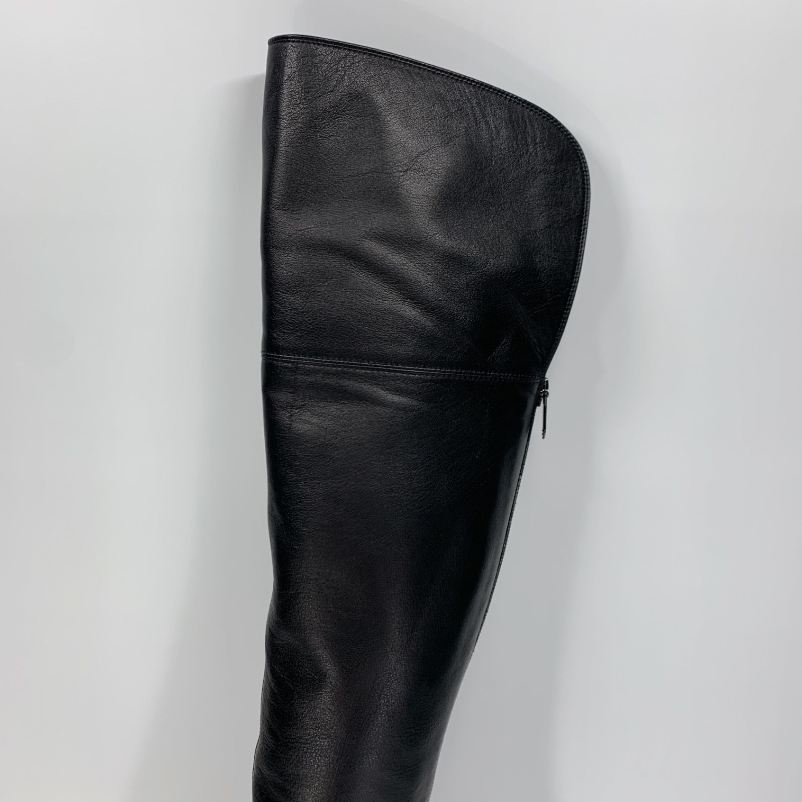 KAMBELL 銀座かねまつ　ニーハイブーツ24cm 黒 ロングブーツ 美品◯ 銀座かねまつ ニーハイブーツ ロングブーツ レザー 2way