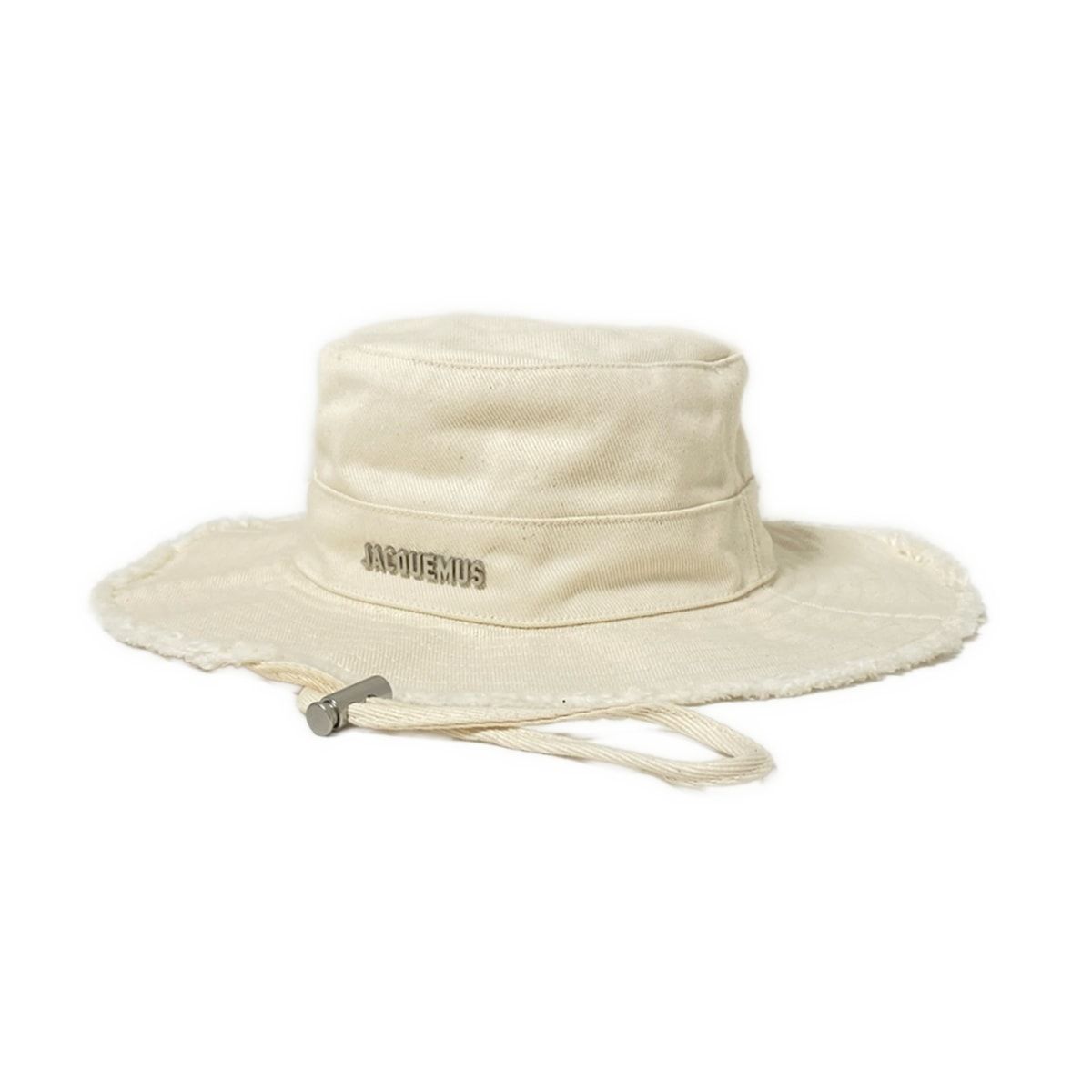ジャックムス ハット 58 サファリハット 5001 110 アイボリー メタルロゴ コットン