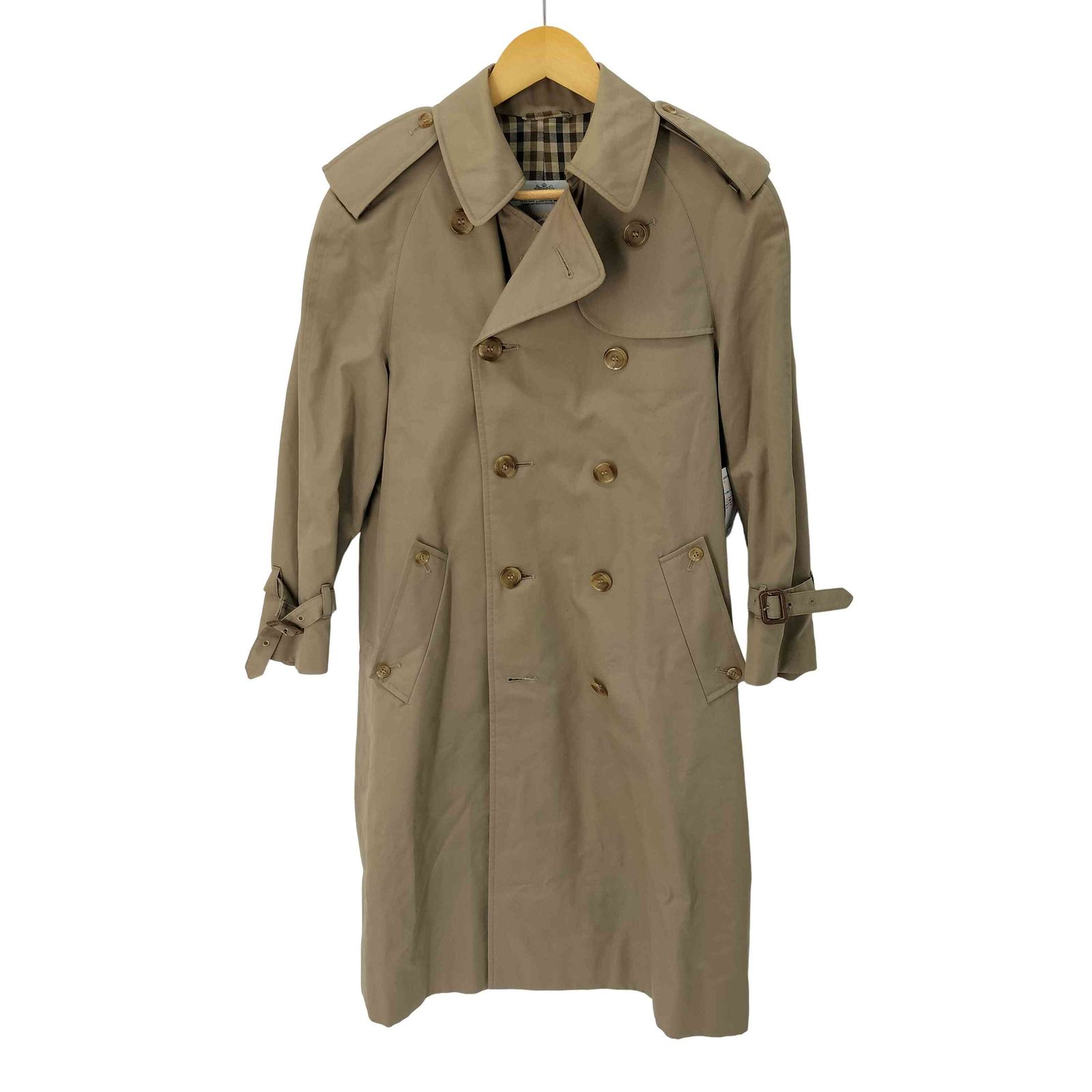 【美品】80s 英国製 アクアスキュータム ダブルトレンチコート 36S アクアスキュータム AQUASCUTUM 80s 英国製 ダブルトレンチコート