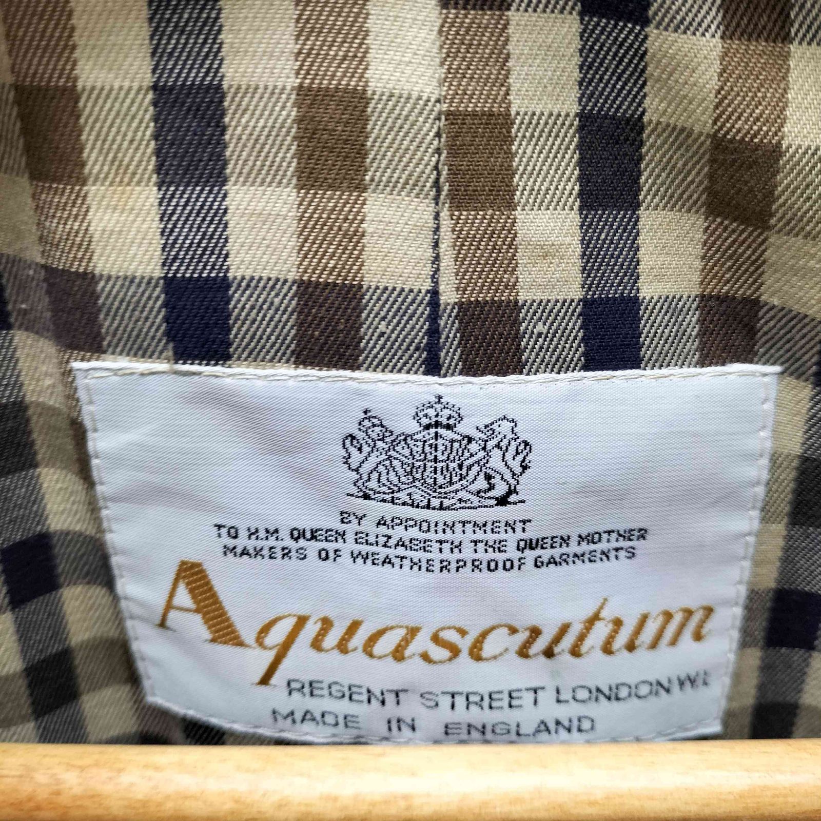 アクアスキュータム AQUASCUTUM 80s 英国製 ダブルトレンチコート