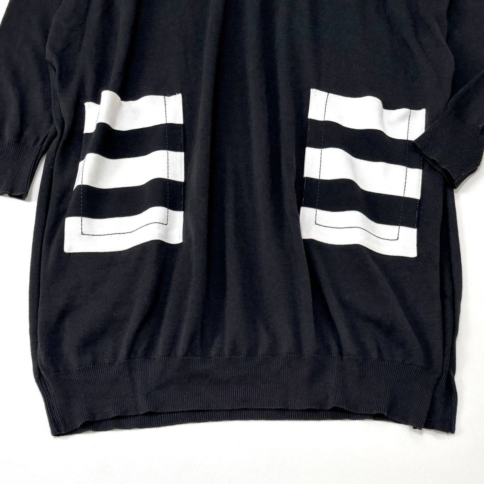 BEARDSLEY（ビアズリー） うしろジャガード ニットチュニック ホワイト