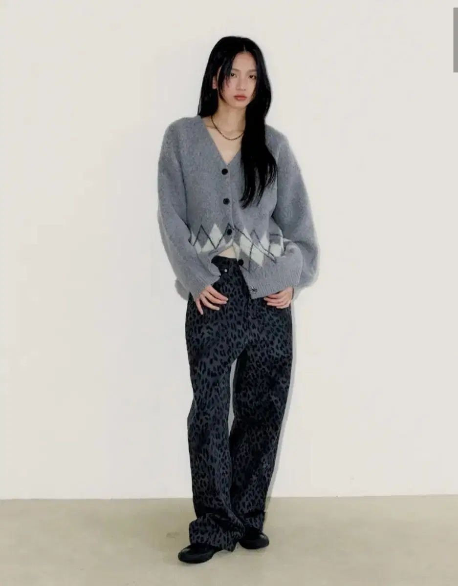 オピッシュ レオパード ワイド パンツ