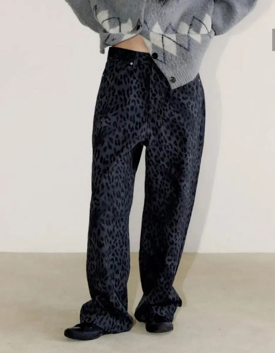 オピッシュ レオパード ワイド パンツ