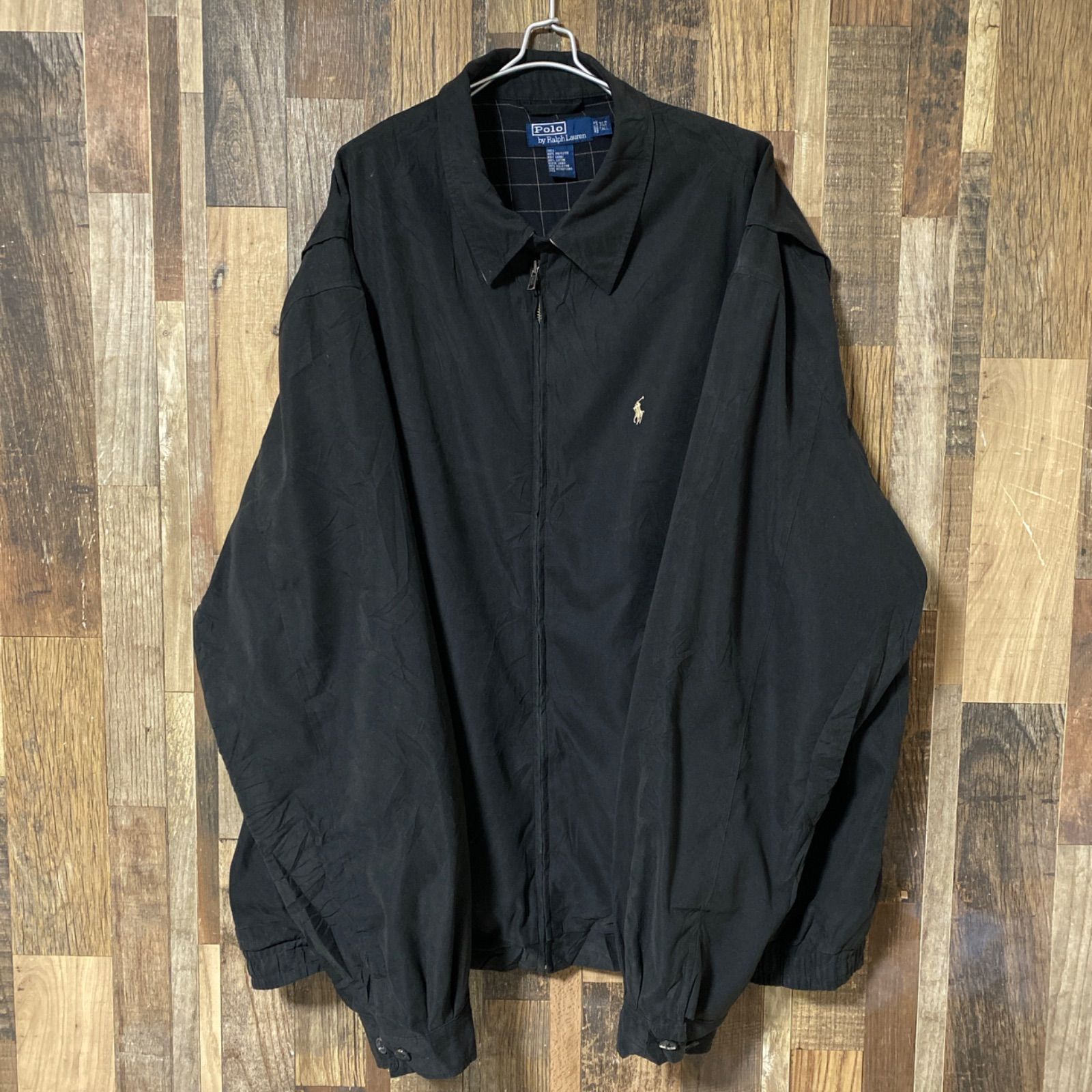 ポロバイラルフローレン スウィングトップジャケット スポーツ ジャケット ハリントンジャケット 刺繍 ロゴ ポニー メンズ 古着 長袖
