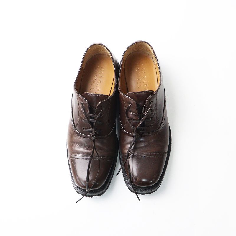 定価9万 イタリア製 マーガレットハウエル HOWELL ライン レザーシューズ 36 ブラウン 約23 cm