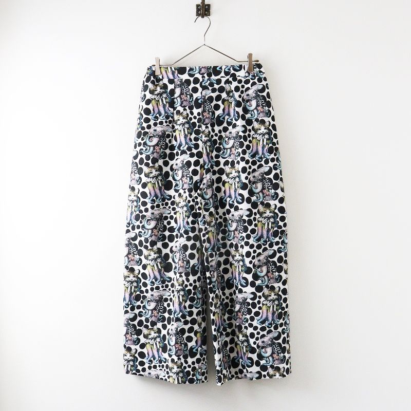 ヒグチユウコ アロハパンツ オクトパス ｜ブラック ホワイト ロング イージー ドット