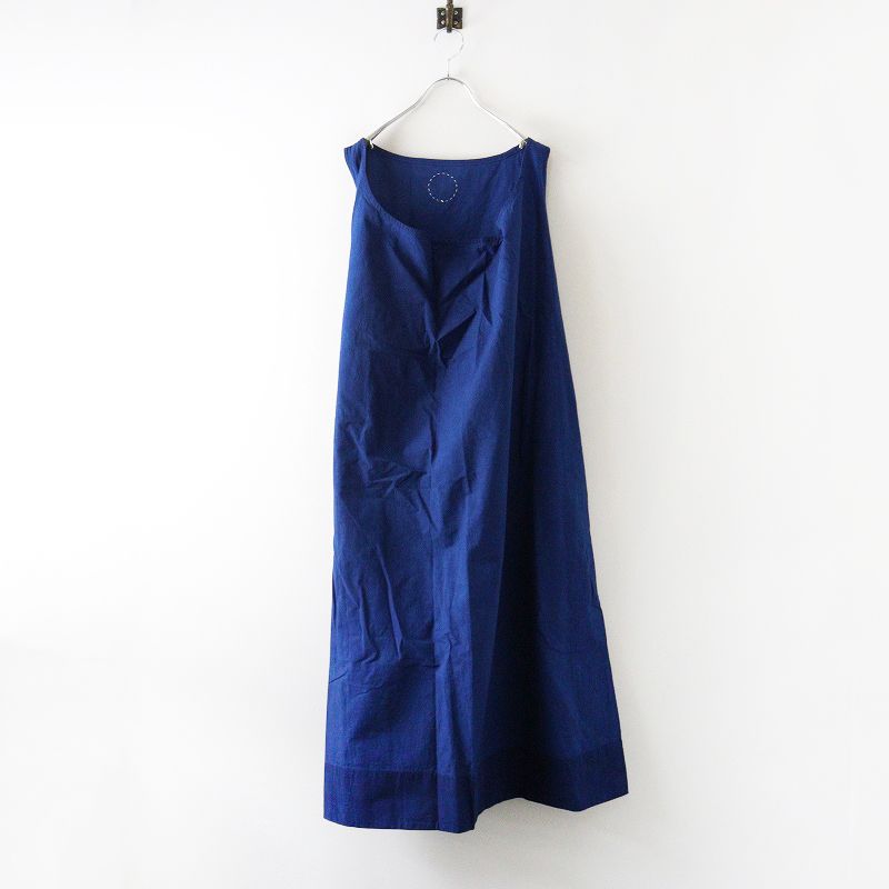 コズミックワンダー COSMIC WONDER Cotton linen weather cloth big tank top day dress ドレス 1｜ブルー 琉球藍