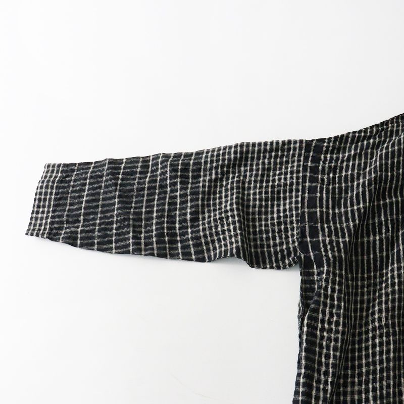 イチアンティークス ICHI Antiquites リネン ランダムチェック シャツ