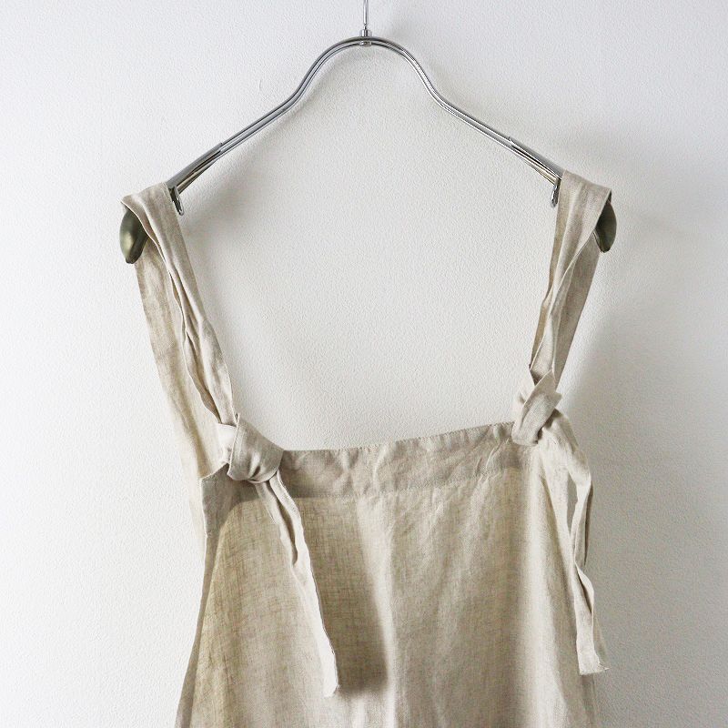  イチアンティークス ICHI Antiquites リネン エプロンワンピース ベージュ トップス ドレス その他 その他