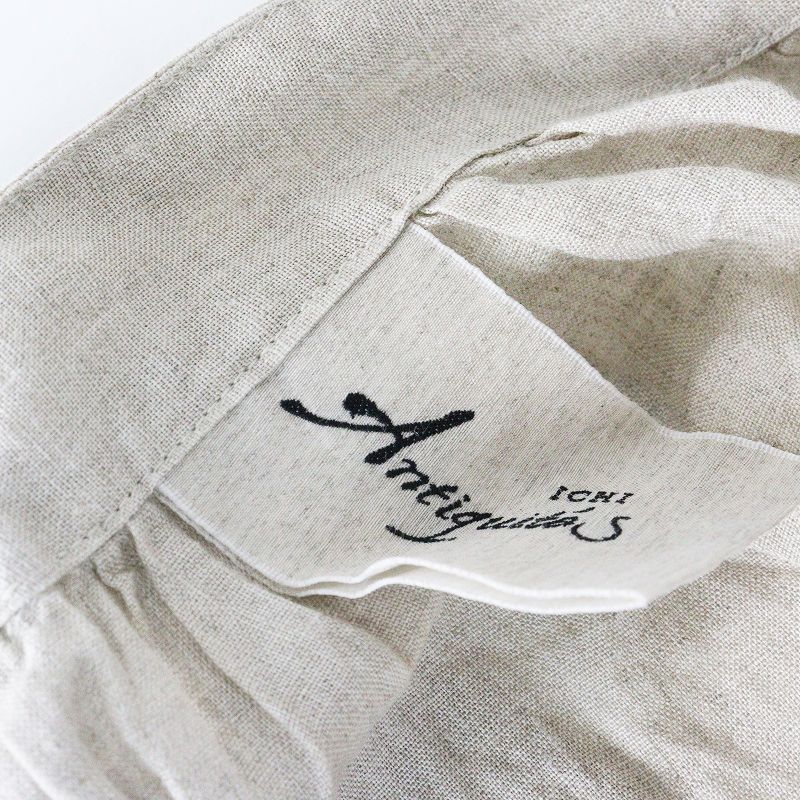 リネン エプロンワンピース