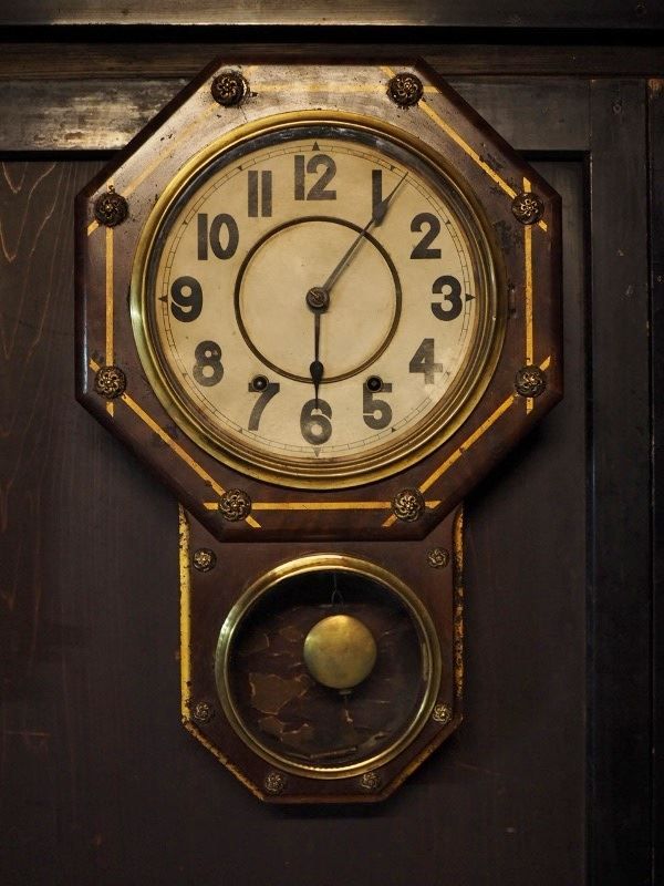 アンティーク八角時計 明治時代 メーカー不明 古録展 品番C 3052