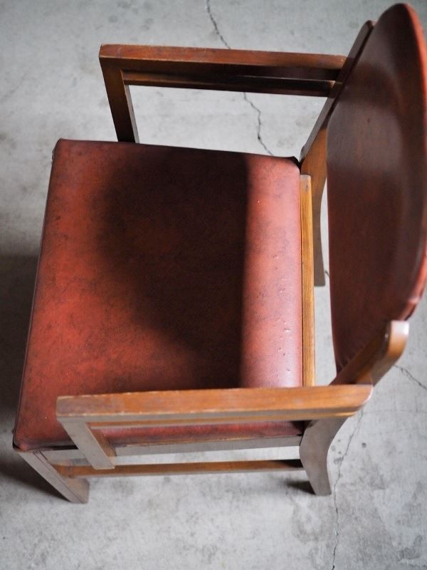 ヴィンテージチェア 肘掛け付ヴィンテージチェア 昭和中期 古録展 送料無料 中古 品番I951