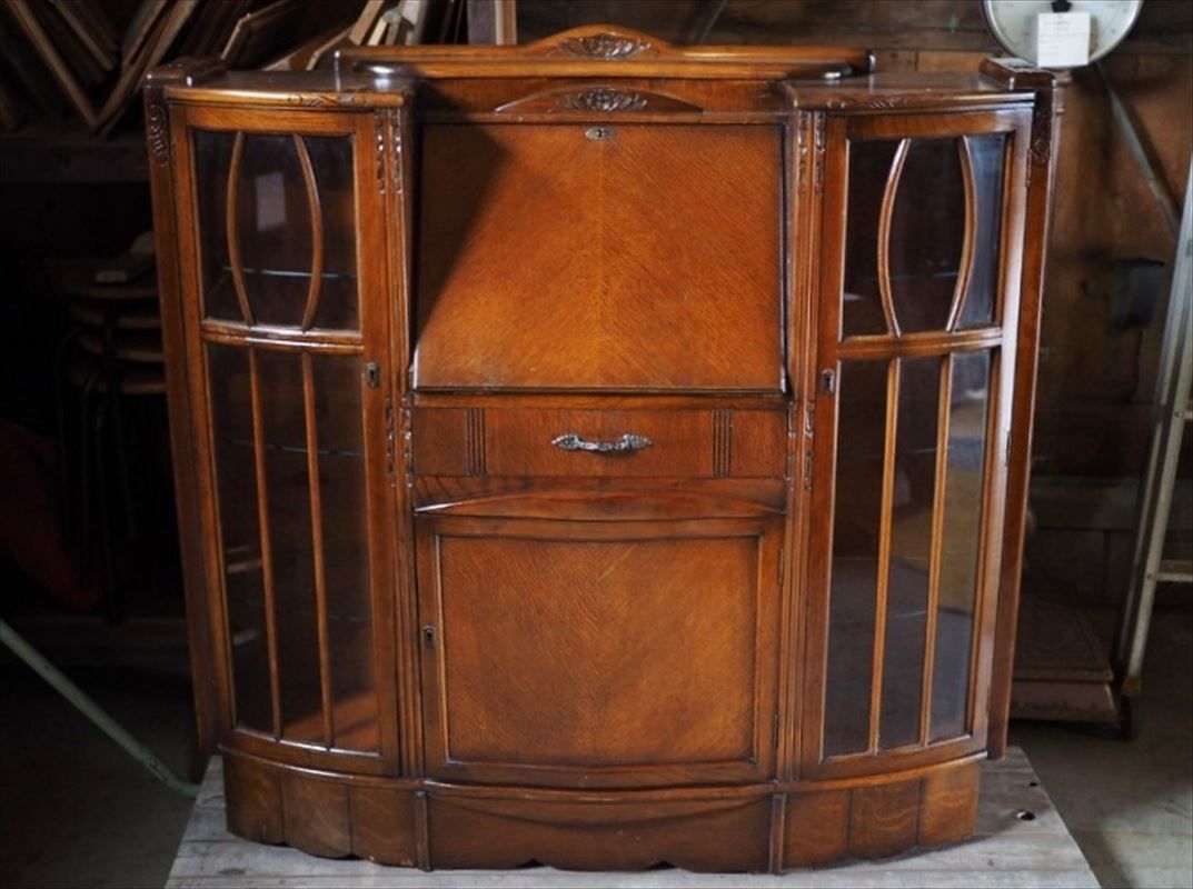 イギリスアンティーク キャビネットデスク 1940-50 古録展 送料無料