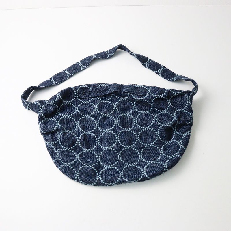 贅沢パッチショルダー/ミナペルホネン 2022SS ミナペルホネン mina perhonen aas9294 tambourine 刺繍 リネン