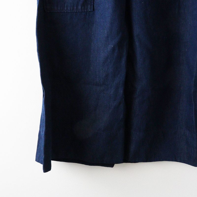 フォーティーファイブアール 販売 45R 綿麻小麦デニムのフレアスカート
