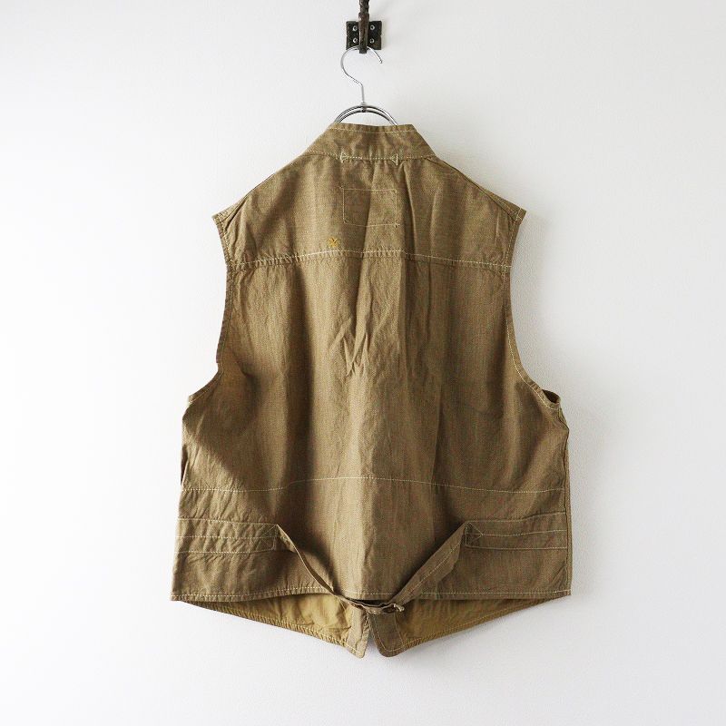 メンズ 2025 AW フォーティーファイブアール 45 R 撚杢平のニームベスト MEN 4｜ベージュ ノースリーブ 羽織り