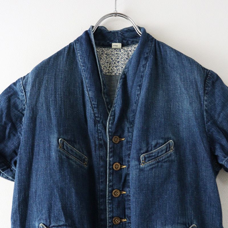 ♥ 2025 SS フォーティーファイブアール 45 R 45プチデニムの袖付きベストドレス 淡 3｜ブルー トップス インディゴ その他 その他 レディース