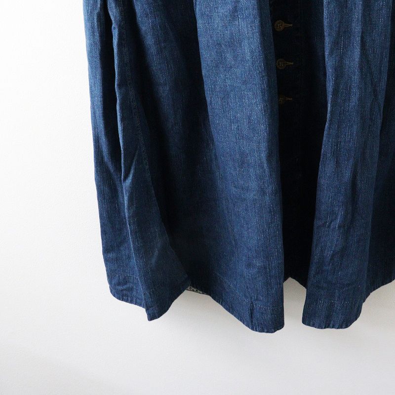 45プチデニムの袖付きベストドレス