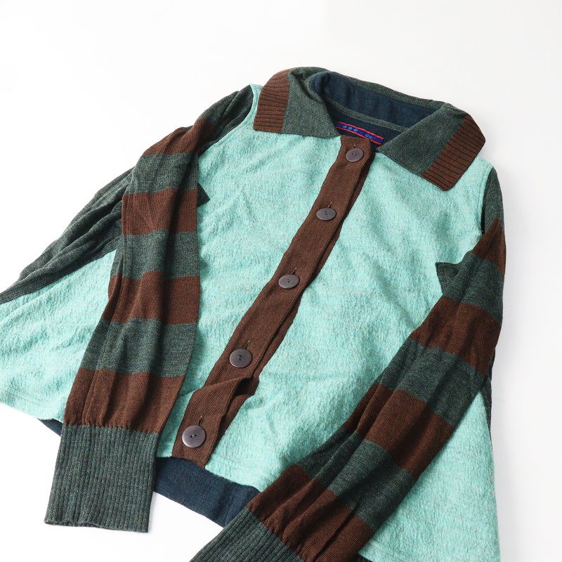 美品 センソユニコ あん吉 Sensounico ann吉 縮絨ウール切替