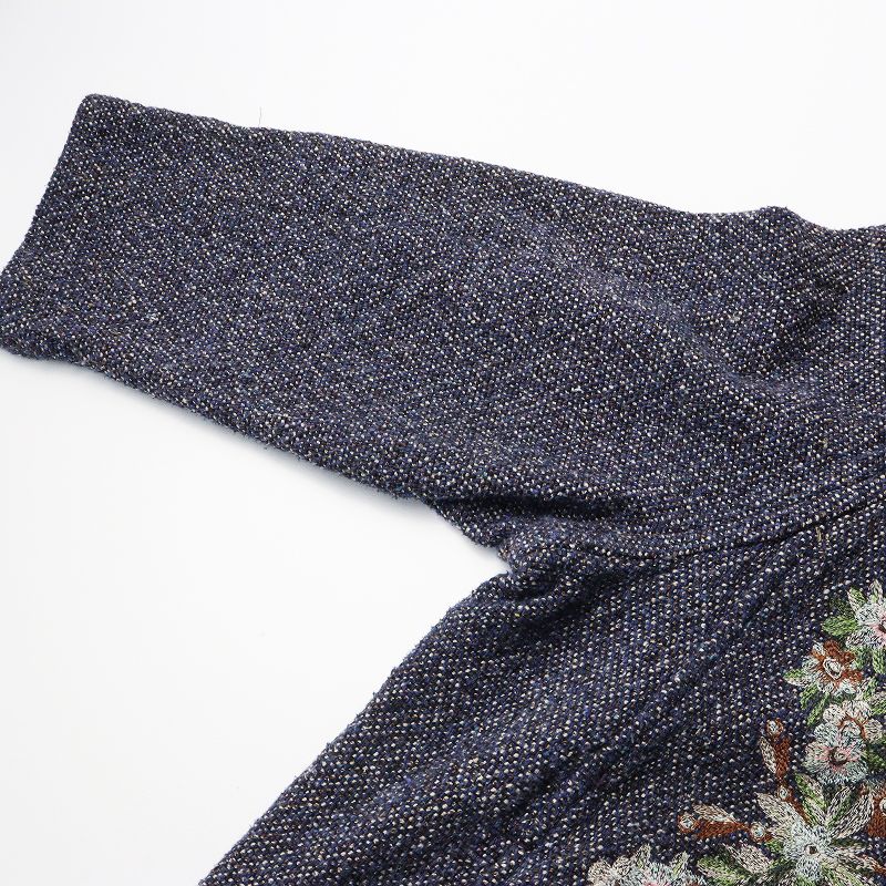 ニコミコツイードのお花 スモックドレス