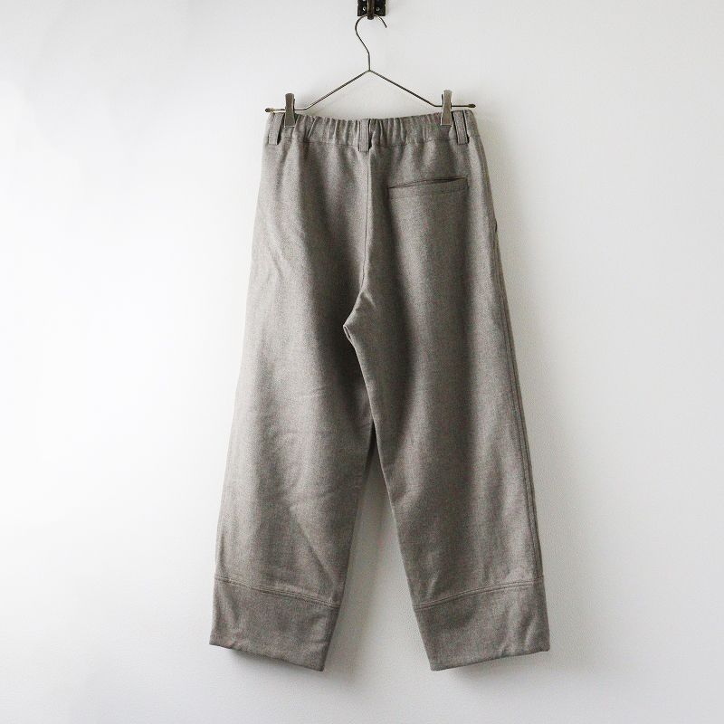 北欧 KURASHI - Trips きちんとしながら リラックス ウエストゴムのウールパンツ S‖