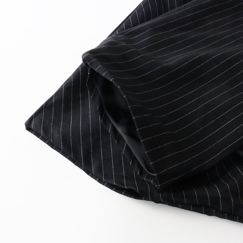 ソウソウ SOU・SOU 京都 梳毛 富士 M｜ブラック 濡れ羽色 ストライプ