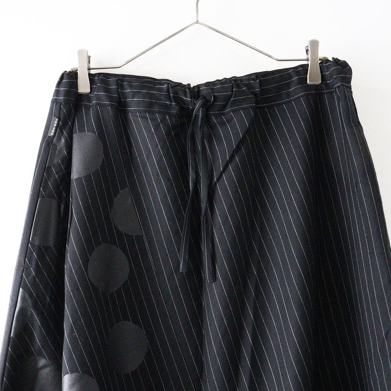 ソウソウ SOU・SOU 京都 梳毛 富士 M｜ブラック 濡れ羽色 ストライプ