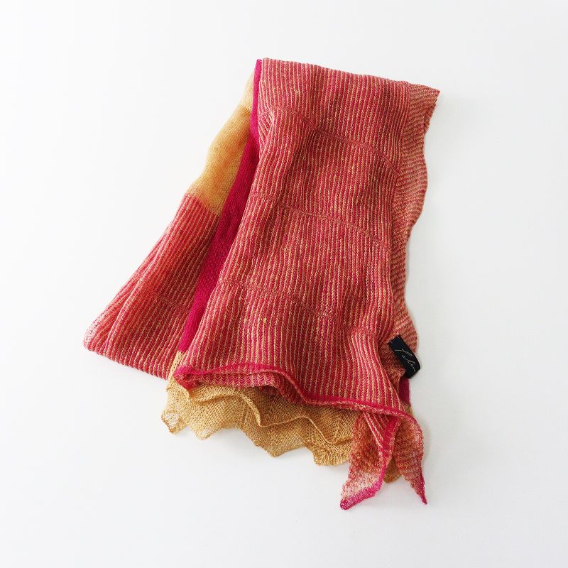 パラスパレス★マフラー パラスパレス pal'las palace 配色切替 大判 薄手ニットストール