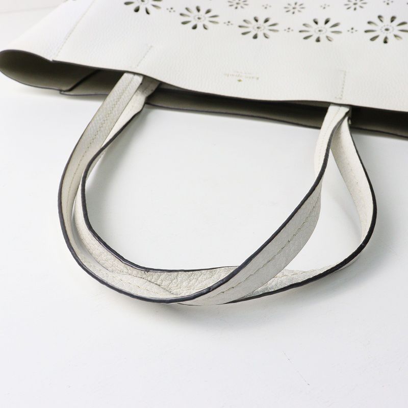 ケイトスペード kate spade フラワーカットワーク レザー トートバッグ